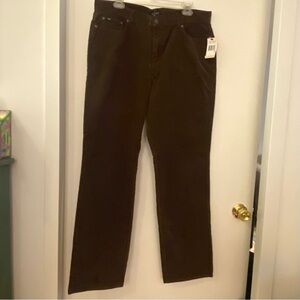 NWT Nautica brown corduroy size 16.